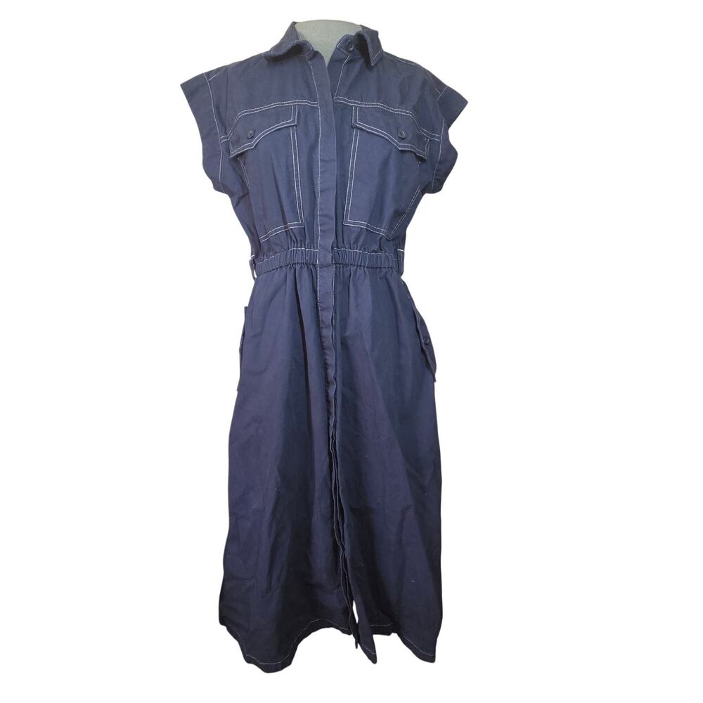Blue Denim Cotton Dress Size Small